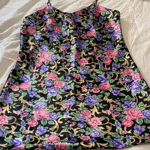 Adorable Vibrant Floral Above the Knee Slip Dress